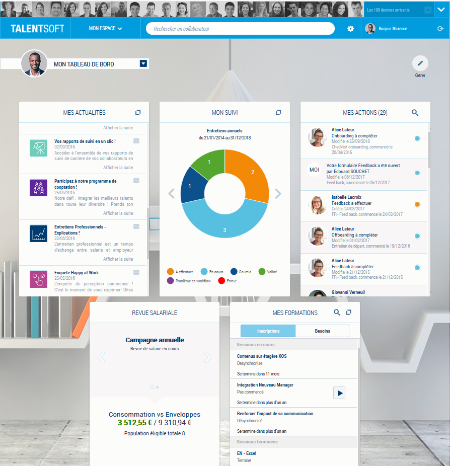 My Talentsoft Manager platform view